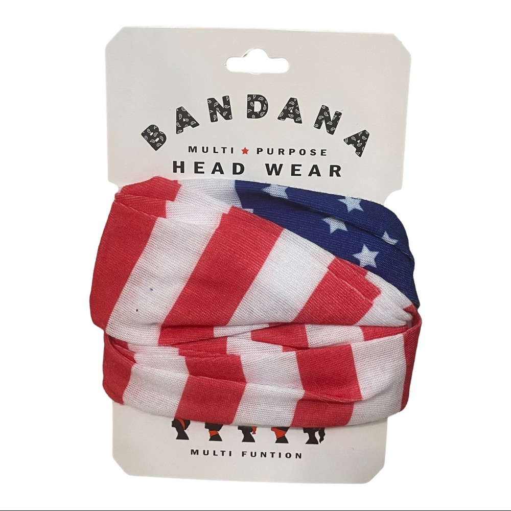 BANDANNA Women’s Americana Multi Purpose Headband Hair Wrap Accessory NWT